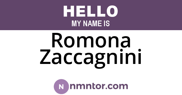 Romona Zaccagnini