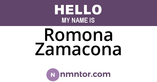 Romona Zamacona