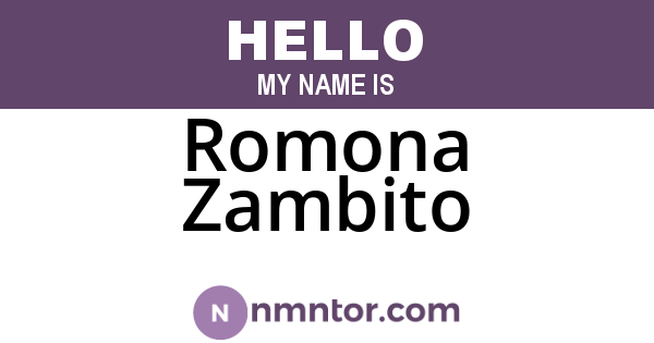 Romona Zambito