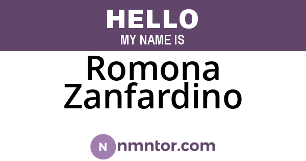 Romona Zanfardino
