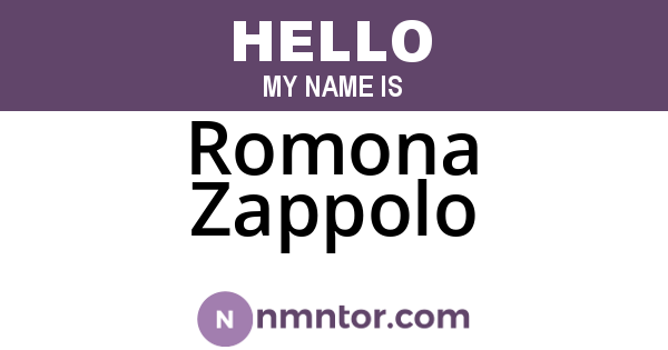 Romona Zappolo