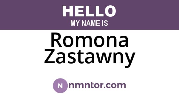Romona Zastawny