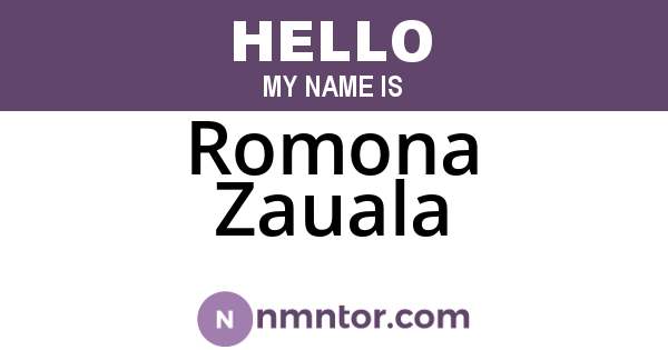 Romona Zauala