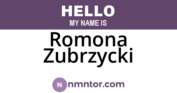Romona Zubrzycki