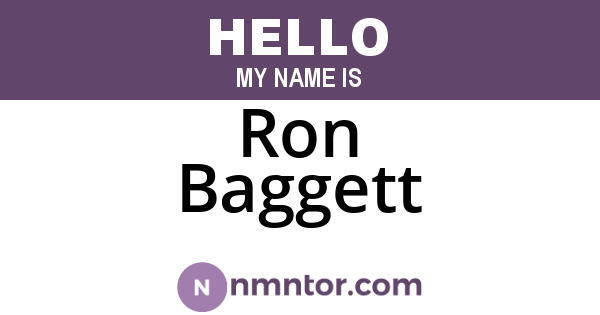 Ron Baggett