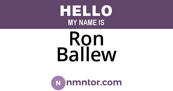 Ron Ballew