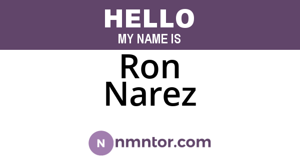 Ron Narez