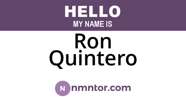 Ron Quintero