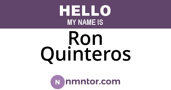 Ron Quinteros