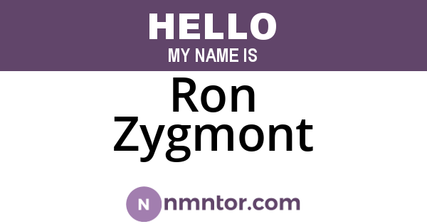 Ron Zygmont