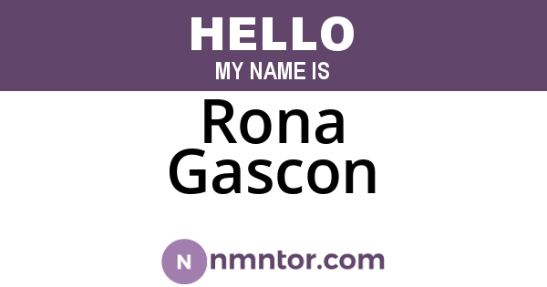 Rona Gascon