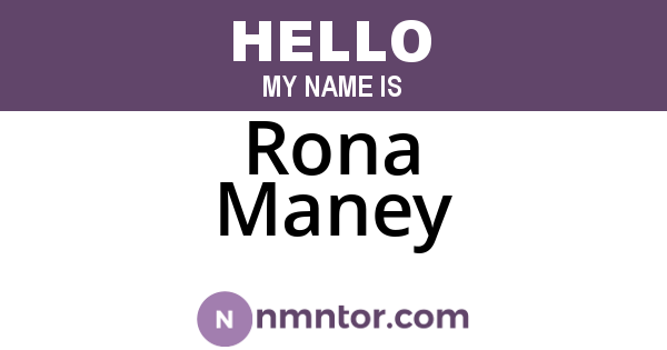 Rona Maney
