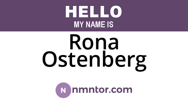 Rona Ostenberg