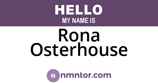 Rona Osterhouse