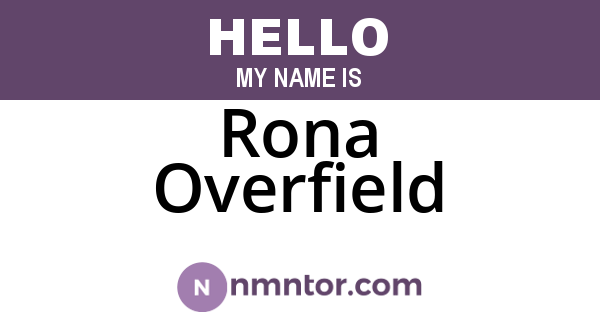Rona Overfield