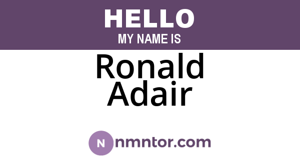 Ronald Adair