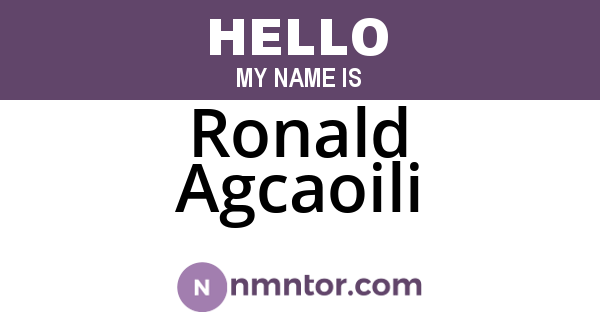 Ronald Agcaoili