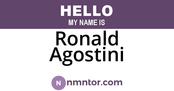 Ronald Agostini