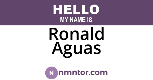 Ronald Aguas