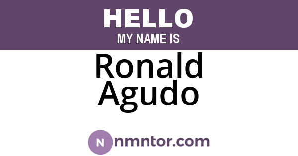 Ronald Agudo