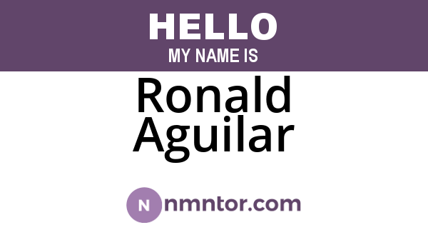 Ronald Aguilar