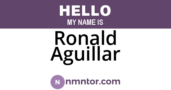 Ronald Aguillar