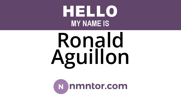 Ronald Aguillon