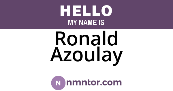 Ronald Azoulay