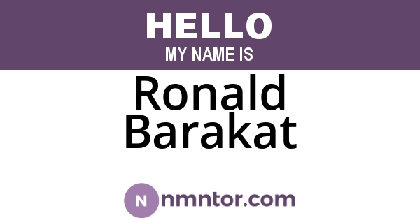 Ronald Barakat