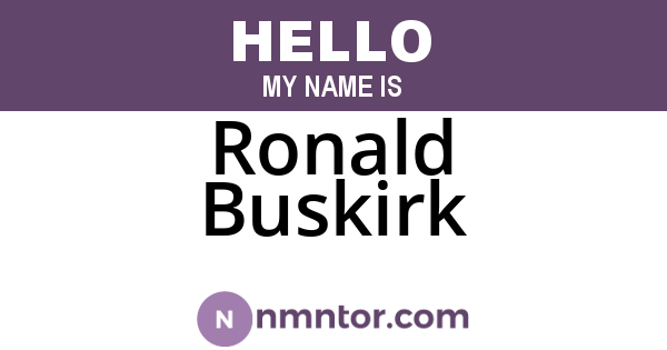Ronald Buskirk