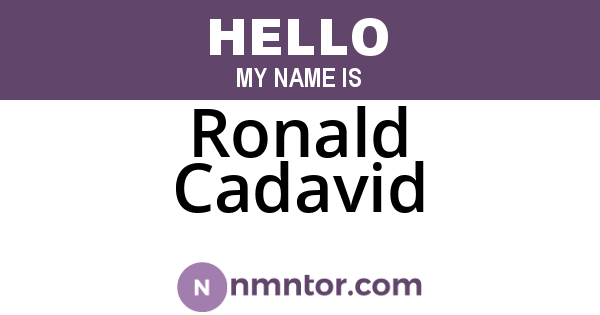 Ronald Cadavid