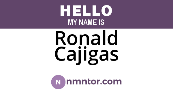 Ronald Cajigas