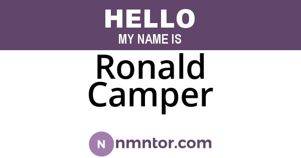 Ronald Camper