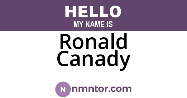 Ronald Canady