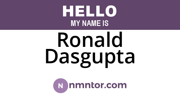 Ronald Dasgupta