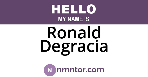 Ronald Degracia