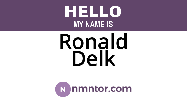 Ronald Delk