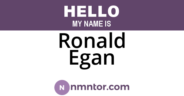 Ronald Egan