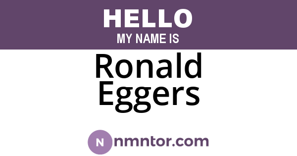 Ronald Eggers