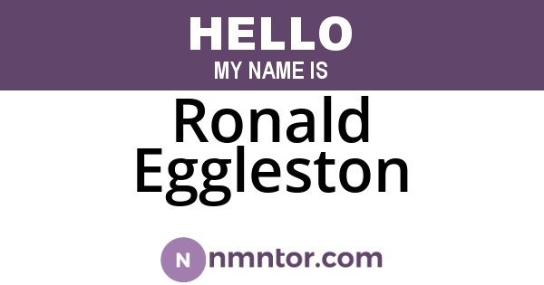 Ronald Eggleston