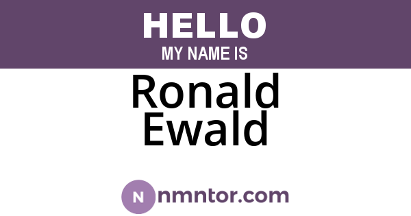 Ronald Ewald