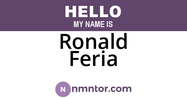 Ronald Feria
