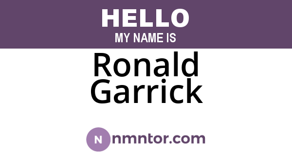 Ronald Garrick