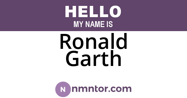 Ronald Garth