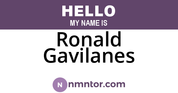 Ronald Gavilanes