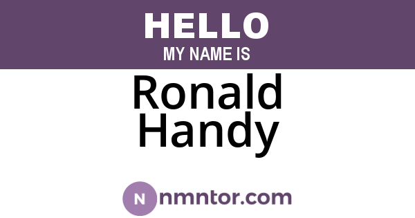 Ronald Handy