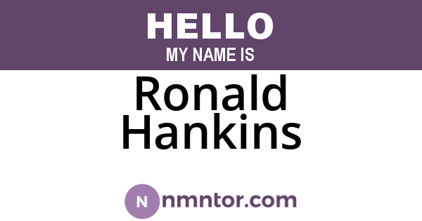 Ronald Hankins