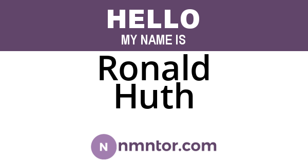 Ronald Huth