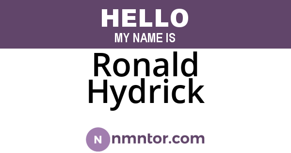Ronald Hydrick