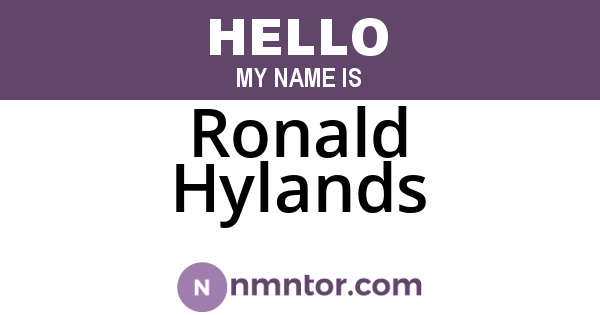 Ronald Hylands